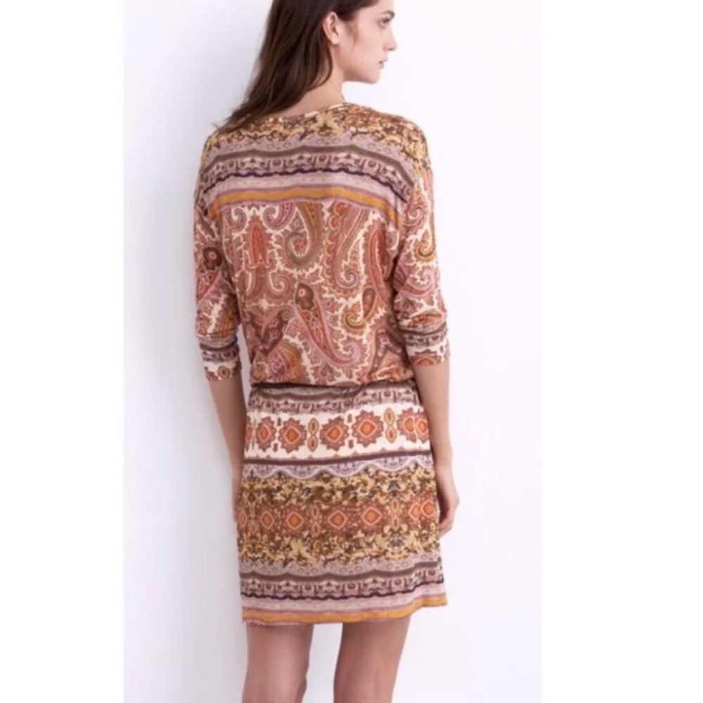 Anthro Velvet Graham & Spencer boho paisley dress - Picture 9 of 10